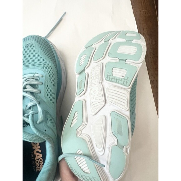 Hoka One One Women's Sneakers in Teal and White - Picture 12 of 14